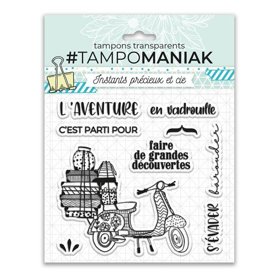 Planche de tampons transparents - l'aventure & évasion