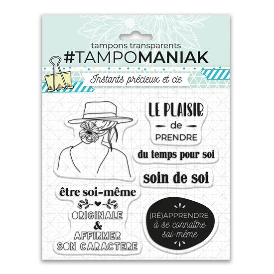 Planche de tampons transparents - prendre soin de soi