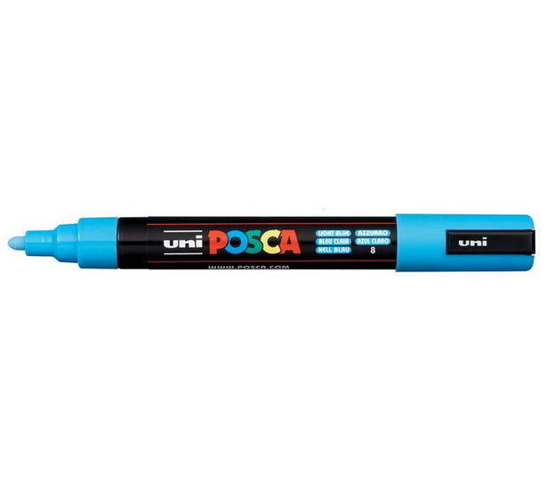 Marqueur posca conique pc-5m bleu ciel