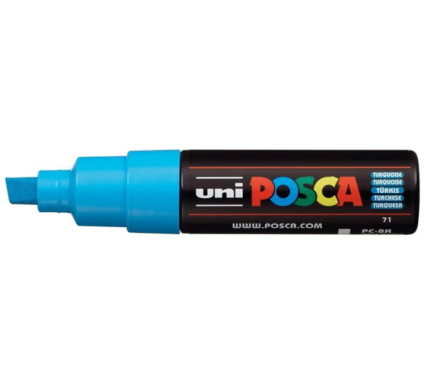 Marqueur posca biseau pc-8k turquoise