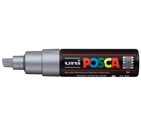 Marqueur posca biseau pc-8k argent
