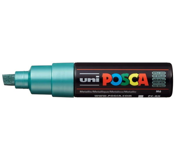 Marqueur posca biseau pc-8k vert métallique