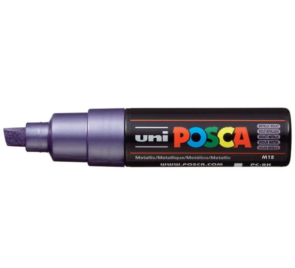 Marqueur posca biseau pc-8k violet métallique