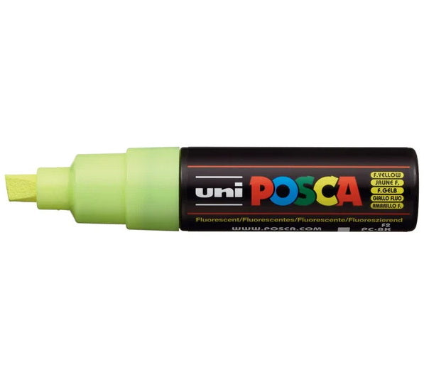 Marqueur posca biseau pc-8k jaune fluo