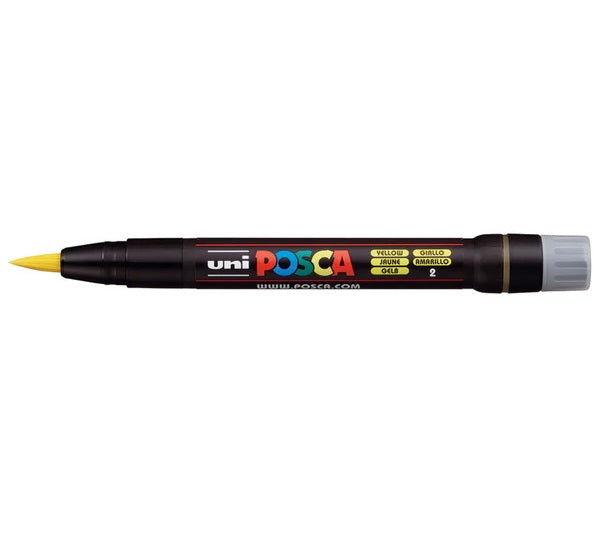 Marqueur posca pinceau pcf-350 jaune