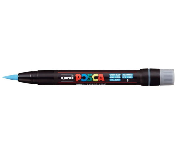 Marqueur posca pinceau pcf-350 bleu clair