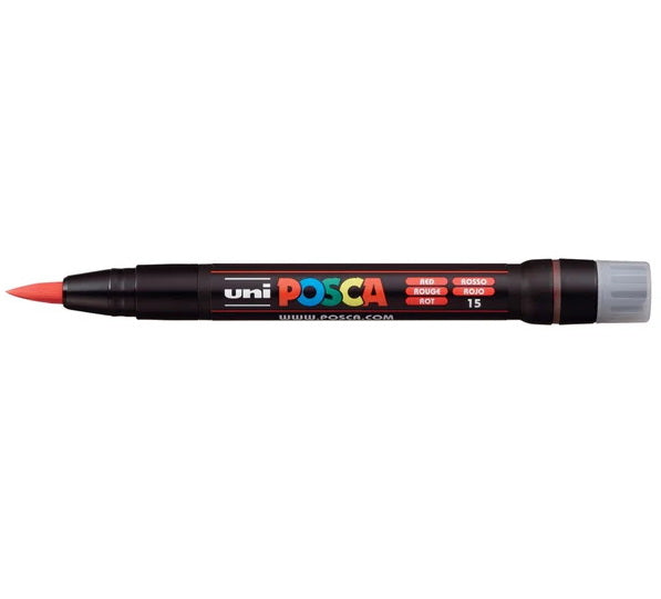 Marqueur posca pinceau pcf-350 rouge