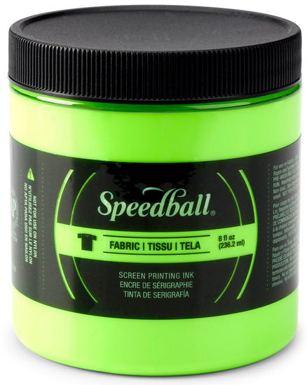 Screen printing ink - textile - fluorescent green - 8oz