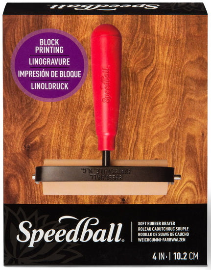 Natural latex linocut roller - soft - 4in