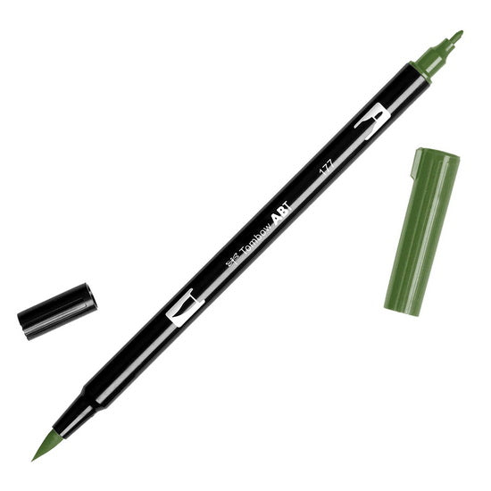 Dual brush pen dark jade