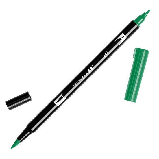 Feutre-pinceau double pointe vert vessie