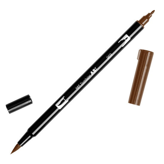 Feutre-pinceau double pointe chocolat