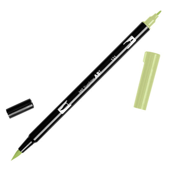Feutre-pinceau double pointe citron lime