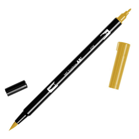 Dual brush pen yellow gold