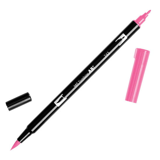 Dual brush pen hot pink