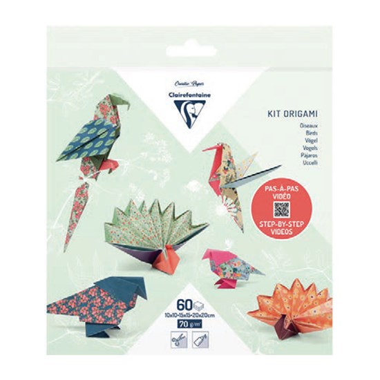 60-Sheet Origami Kit - Birds