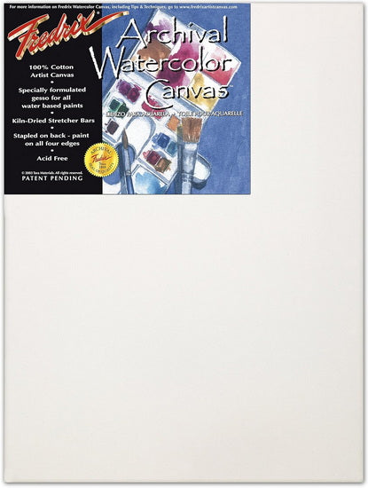 Toile aquarelle - standard - 12 x 16 pouces