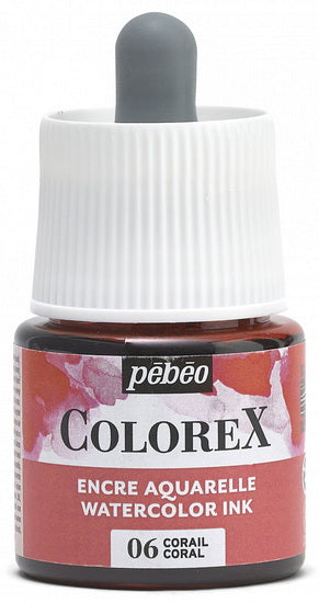 Encre aquarelle - colorex - 45ml - corail