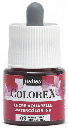 Encre aquarelle - colorex - 45ml - rouge turc
