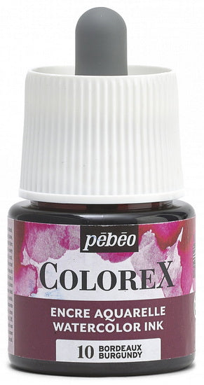 Encre aquarelle - colorex - 45ml - bordeaux