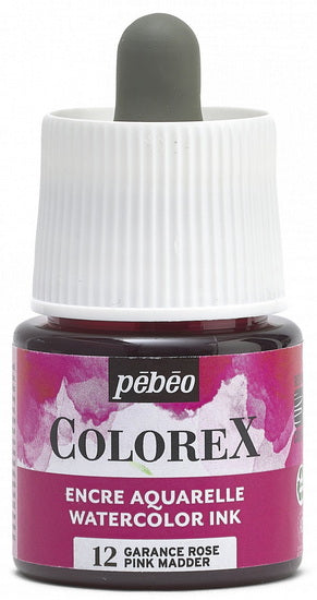 Encre aquarelle - colorex - 45ml - garance rose
