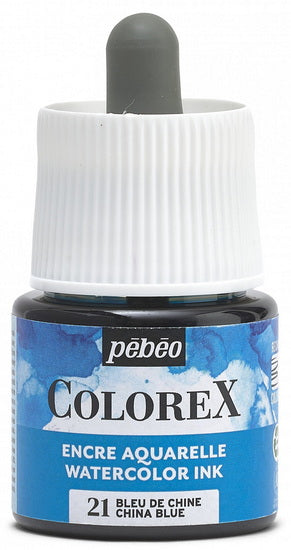 Encre aquarelle - colorex - 45ml - bleu de chine