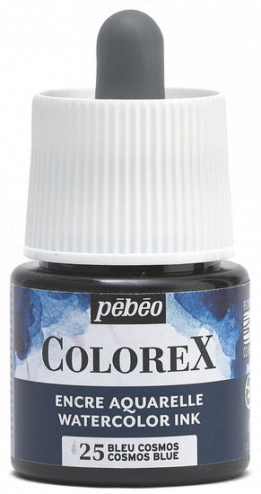 Encre aquarelle - colorex - 45ml - bleu cosmos