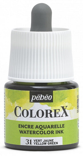 Encre aquarelle - colorex - 45ml - vert jaune