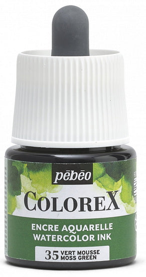 Encre aquarelle - colorex - 45ml - vert mousse