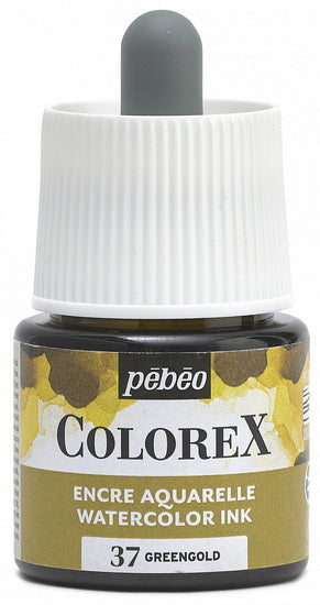 Encre aquarelle - colorex - 45ml - green gold