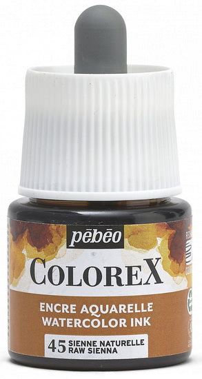 Encre aquarelle - colorex - 45ml - sienne naturelle