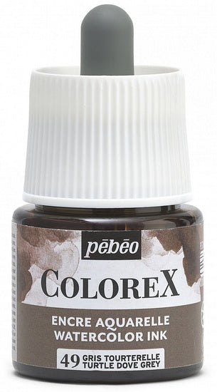 Encre aquarelle - colorex - 45ml - gris tourterelle