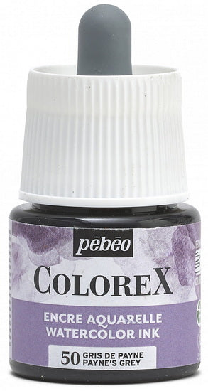Encre aquarelle - colorex - 45ml - gris de payne