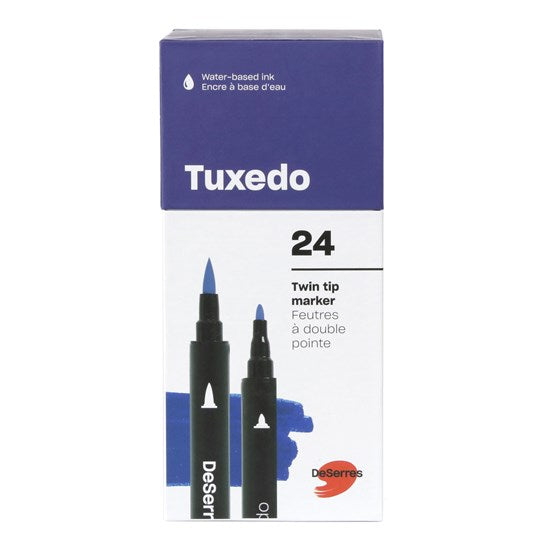 Twin tips water base markers 24 set