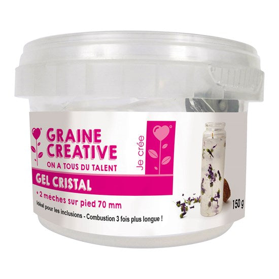 Gel cristal incolore avec 2 mèches