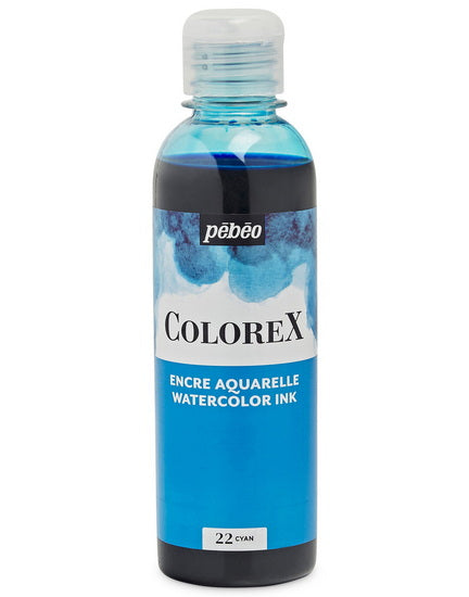Encre aquarelle - colorex - 250ml - cyan