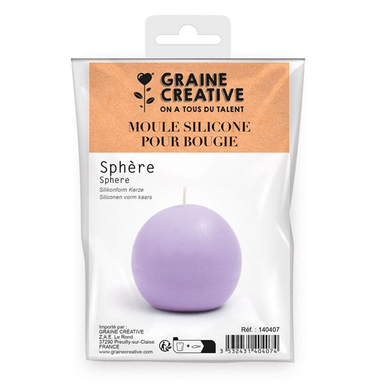 Moule pour bougie en silicone - sphère