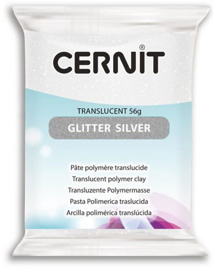 Translucent Polymer Modelling Clay  - GLITTER SILVER -