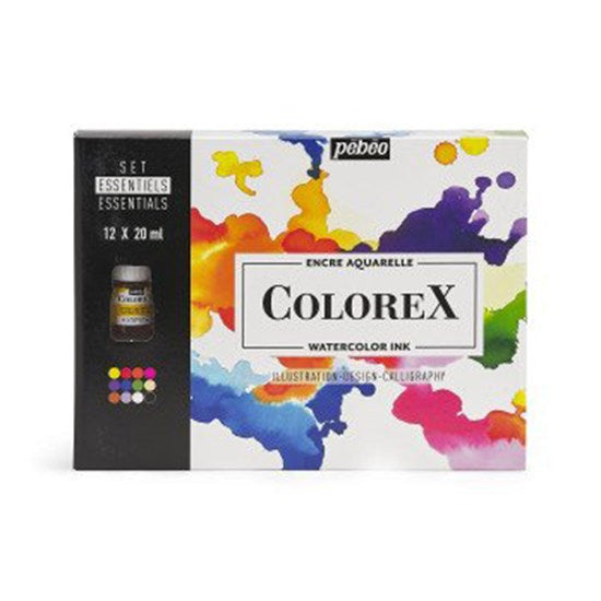Watercolor ink set - colorex - 12x20ml - essentials