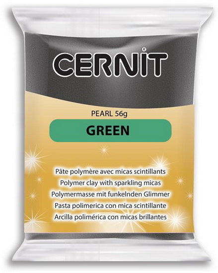 Pâte polymère - pearl - pearl vert