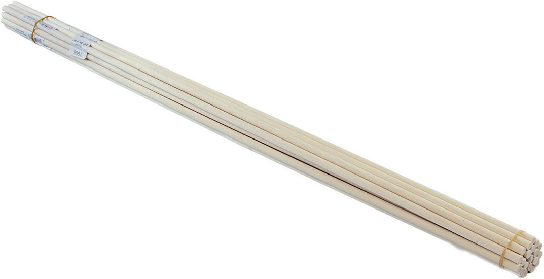 Tige de bois ronde - 0,375 x 36 pouces