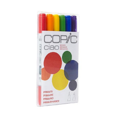 Set of 6 Copic Ciao Markers Primary Colours