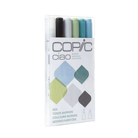 Set of 6 Copic Ciao Markers Sea