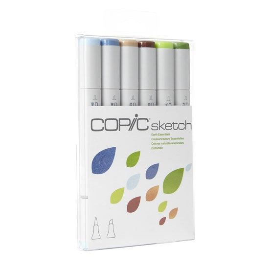 Set of 6 Copic Sketch Markers Earth Essentials