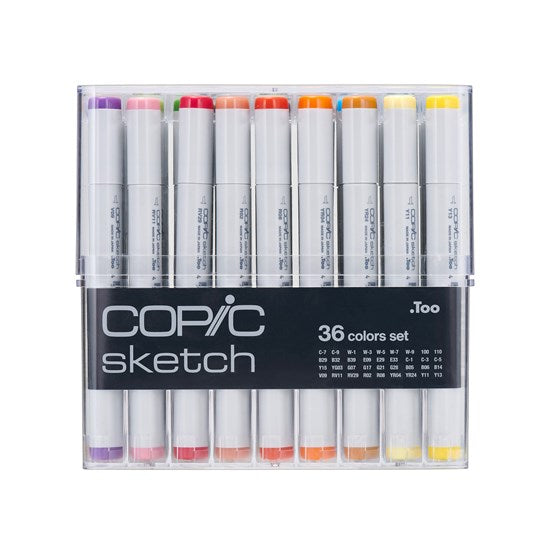 Ens. 36 marqueurs copic sketch