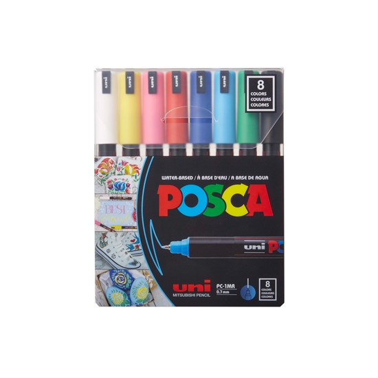 Set of 8 Posca X-Fine Marker Pc-1Mr Classic