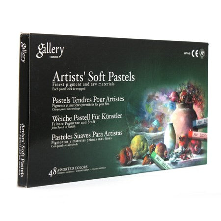 Ens.48 pastels secs carrés