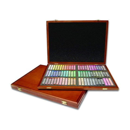 Ens.72 pastels carrés tendres