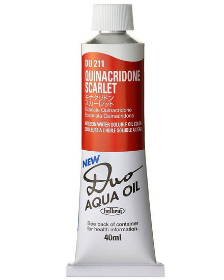 Huile duo aqua écarlate de quinacridone série c - 40ml