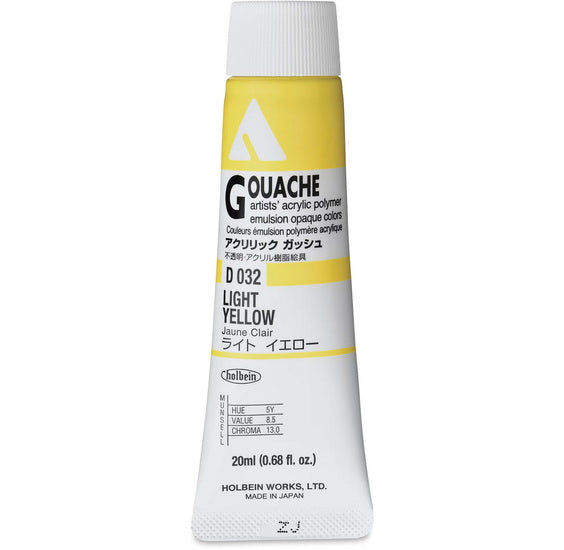 Acryla Gouache Light Yellow Series A - 20ml